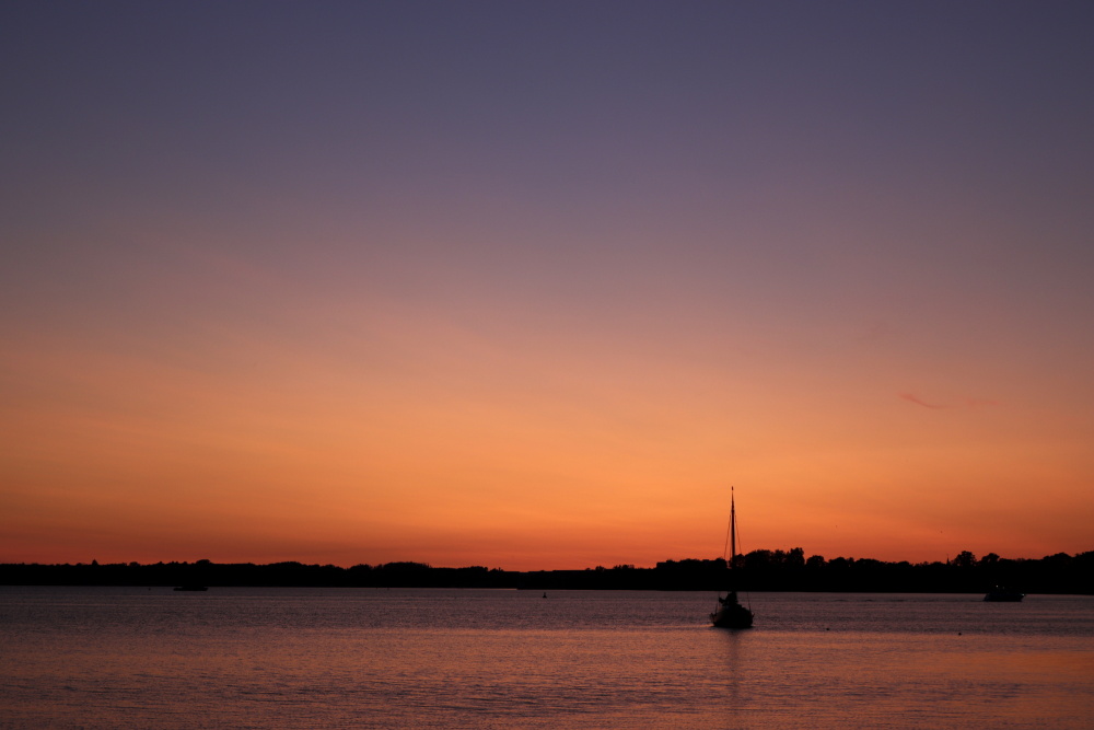 Sunset at lake "Müritz"