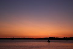 Sunset at lake "Müritz"