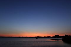 Sunset at lake "Müritz"