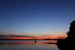 Sunset at lake "Müritz"