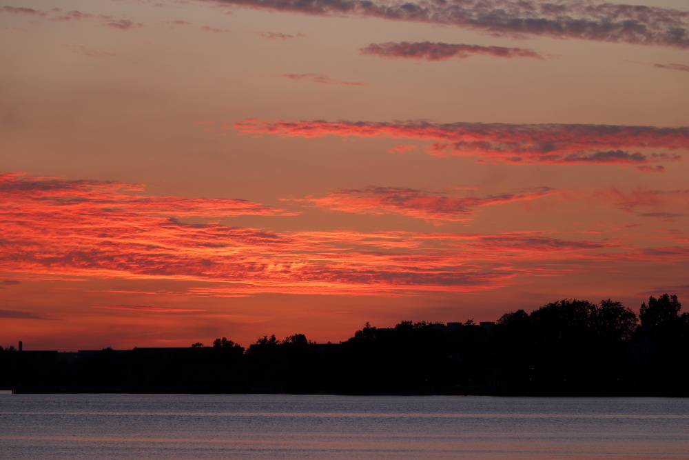 Sunset at lake "Müritz"