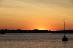 Sunset at lake "Müritz" on the 26/06/2019