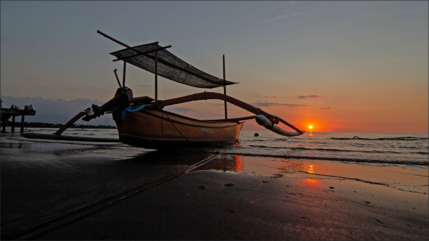 * Sunset at Lovina Beach *