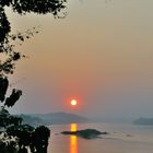 Sunset at Mekong river