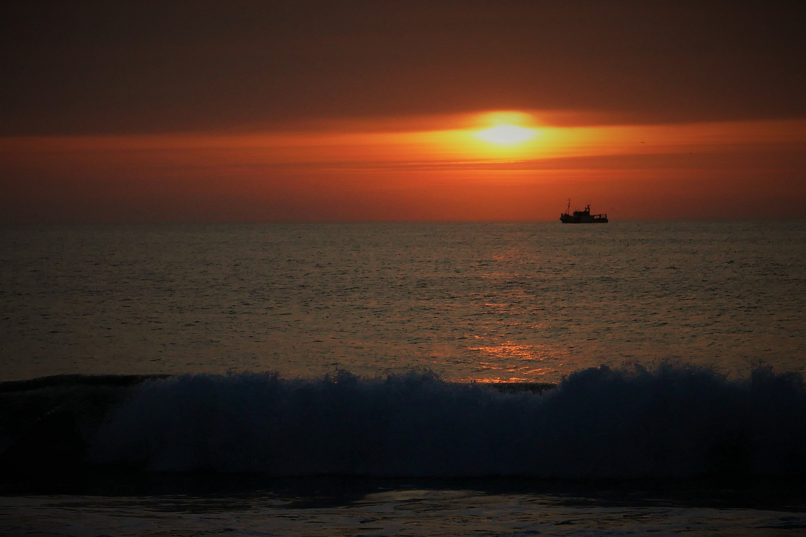 Sunset at Nazaré beach