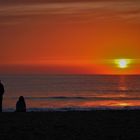 Sunset at Nazaré beach