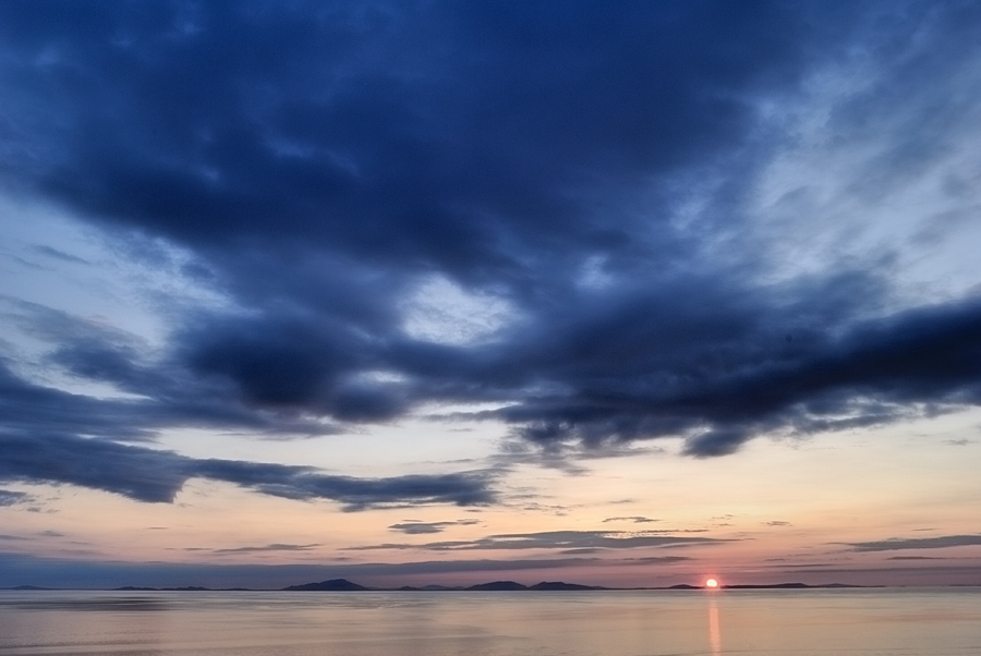 Sunset at Neist Point mit Blick auf Lewis (äußere Hebriden)