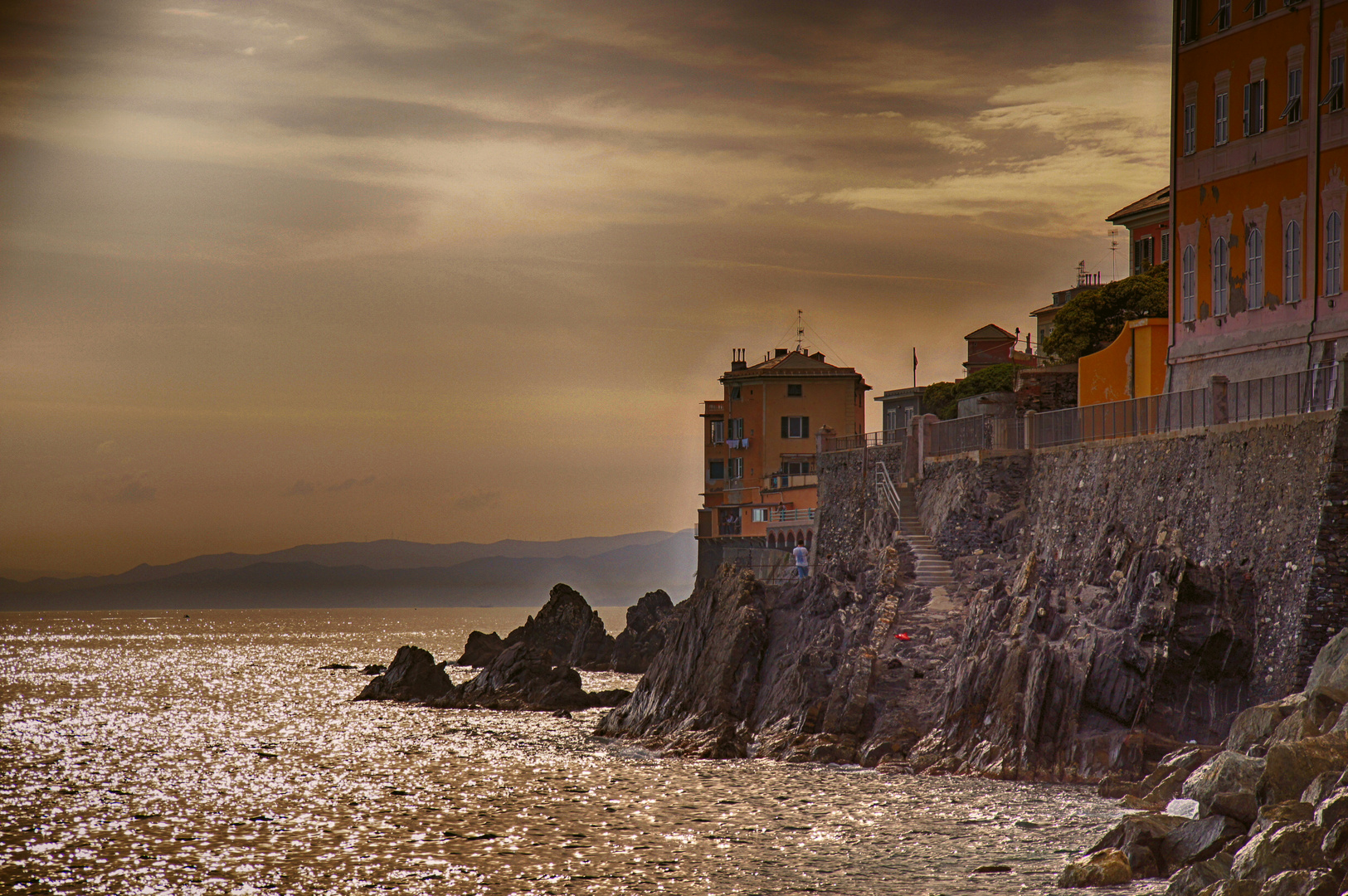 Sunset at Nervi,Italy