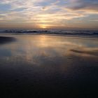 sunset at noordwijk beach holland