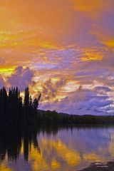 Sunset at Nusutlin River, YT, Canada