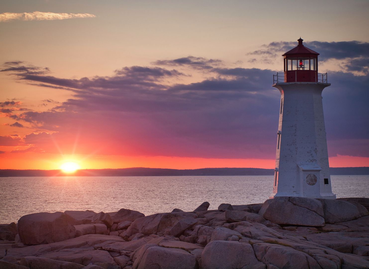 Sunset at Peggy's Cove Lighthouse