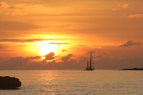 sunset at Pelican Marina, St Maarten