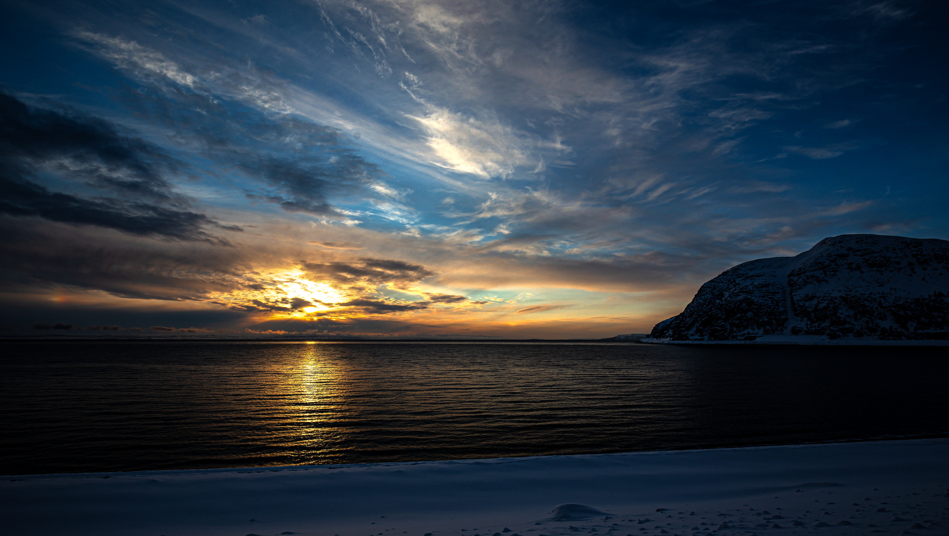 Sunset at Porsangerfjord