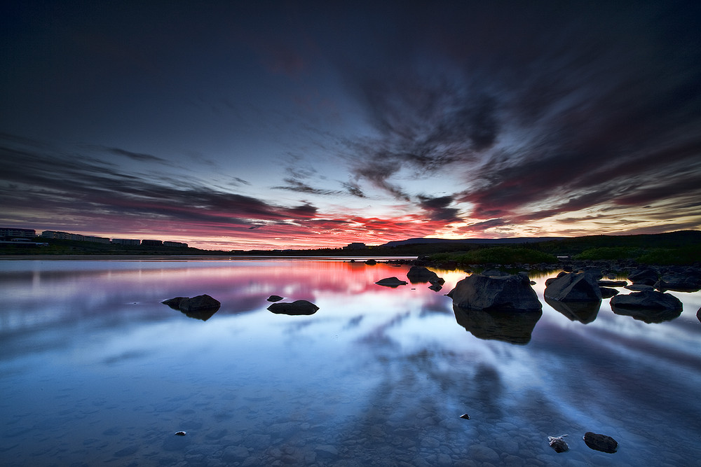 Sunset at Reykjavik´s outskirts