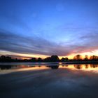 sunset at Rhine River