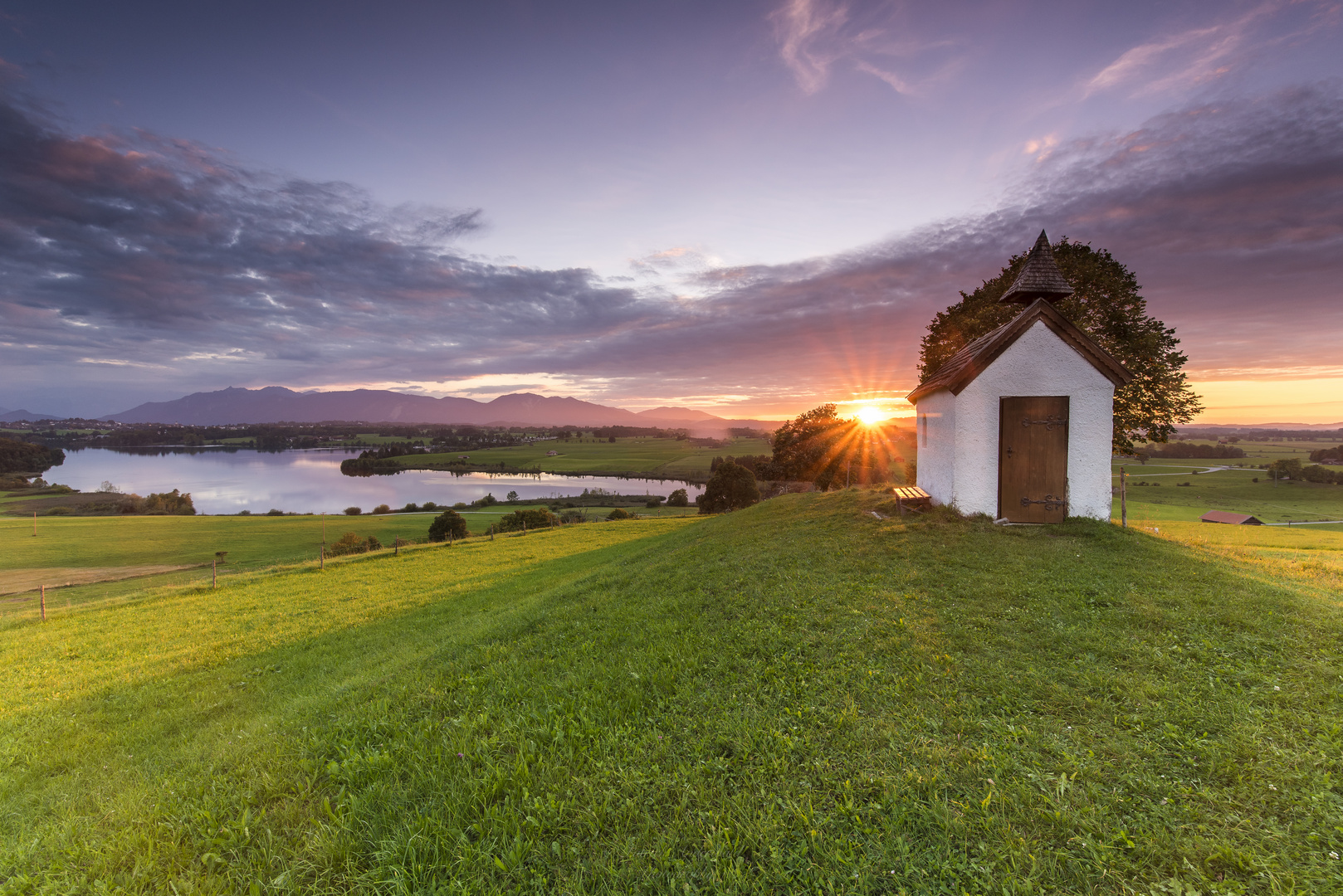 sunset at Riegsee