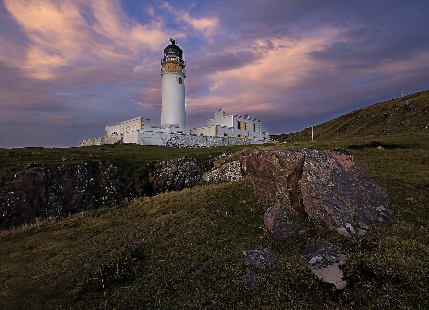 Sunset at Rua Reidh Lighthouse