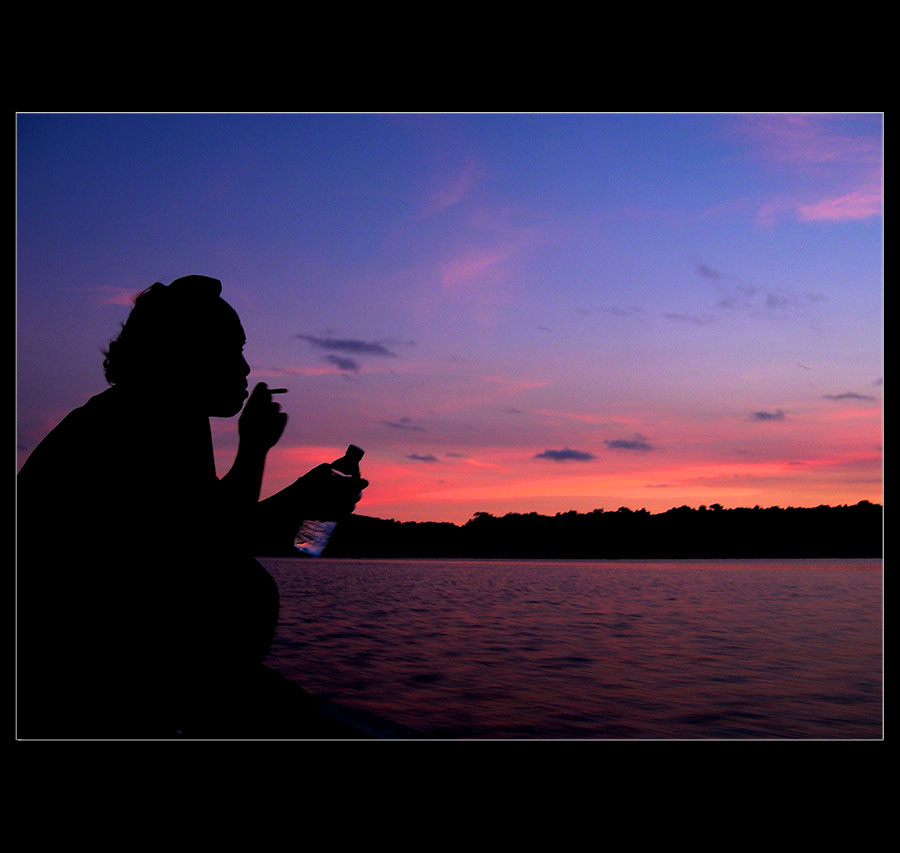 ~ sunset at Segara Anakan, Indonesia ~