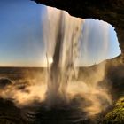 Sunset at Seljalandsfoss/ Iceland