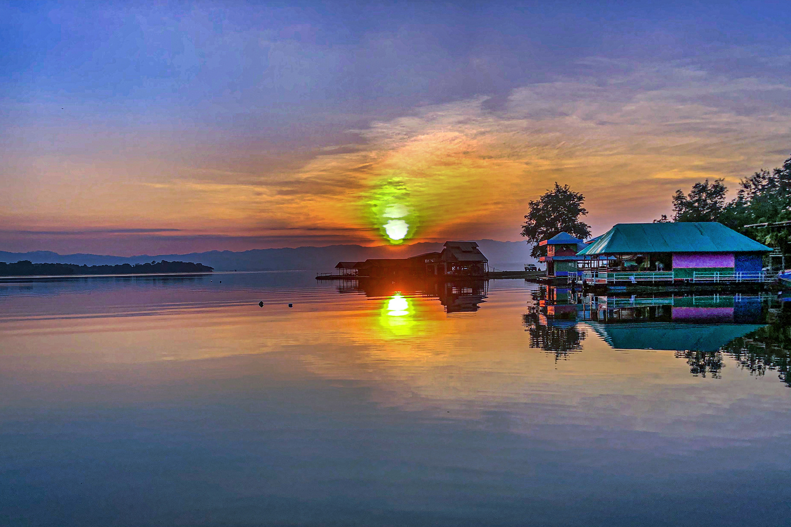 Sunset at Sri Nakarin Dam