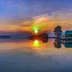 Sunset at Sri Nakarin Dam