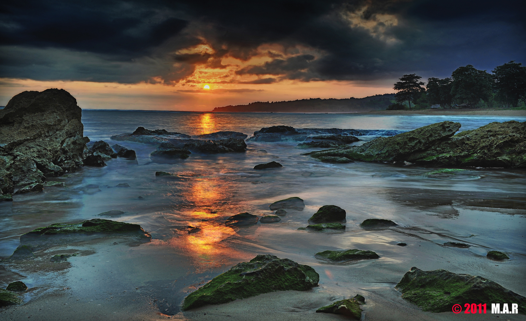 Sunset at Suwarna Beach, Banten - Indonesia