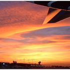 - sunset at the airport -