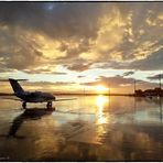 Sunset at the airport