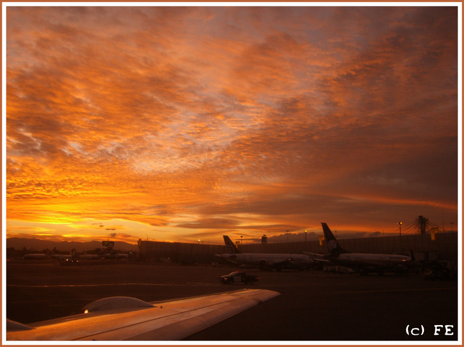 Sunset at the Airport in Mexico D.F.