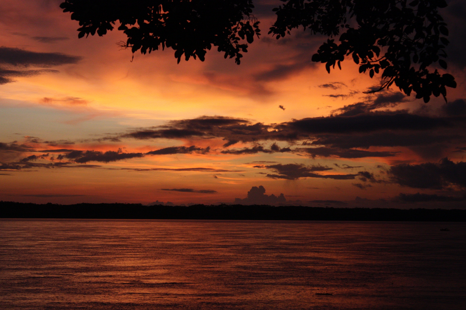 sunset at the Amazonas