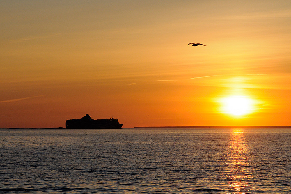 Sunset at the baltic sea