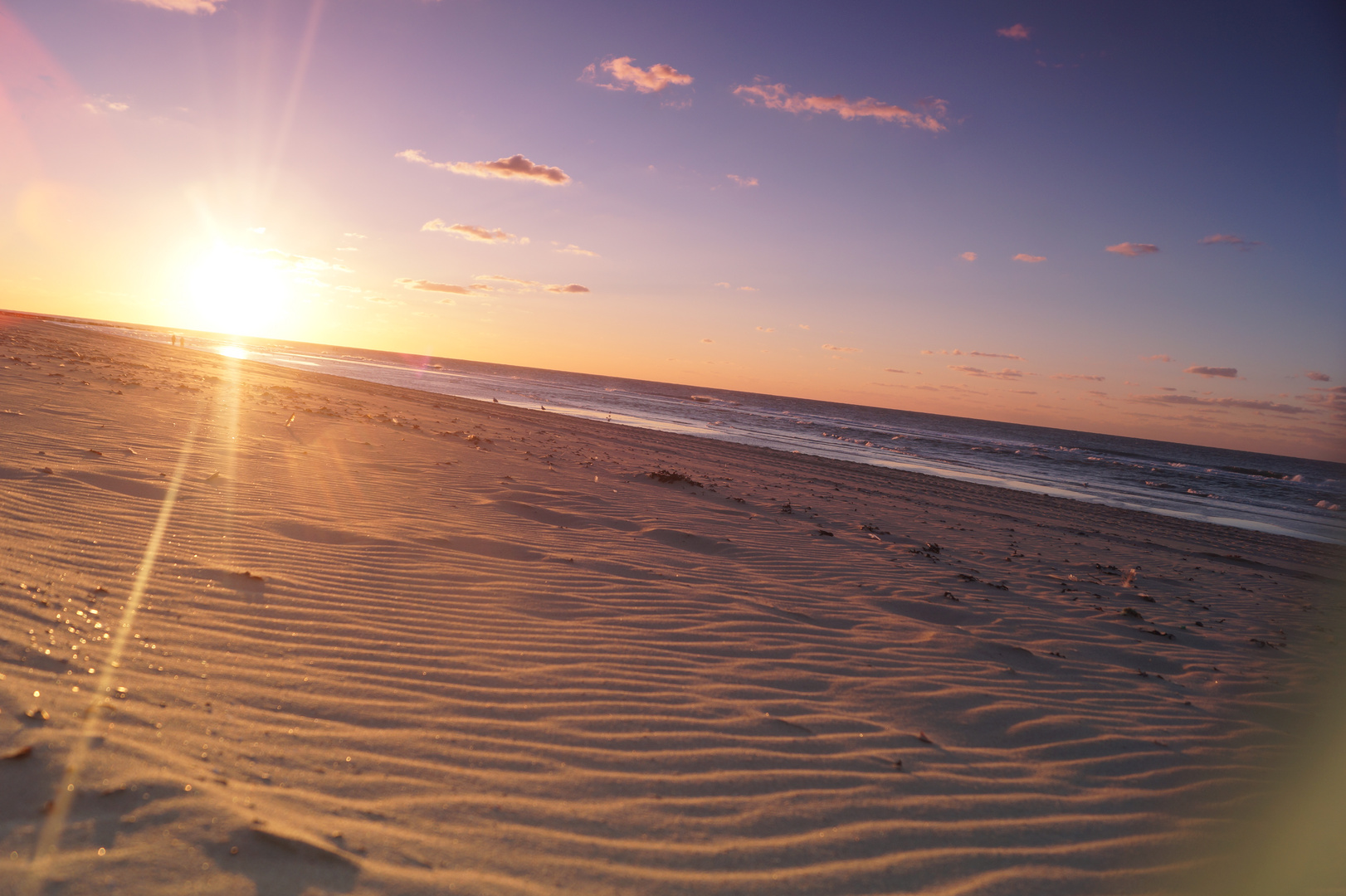 Sunset at the beach in Oostkapelle