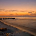 Sunset at the beach in Ustka (Poland)