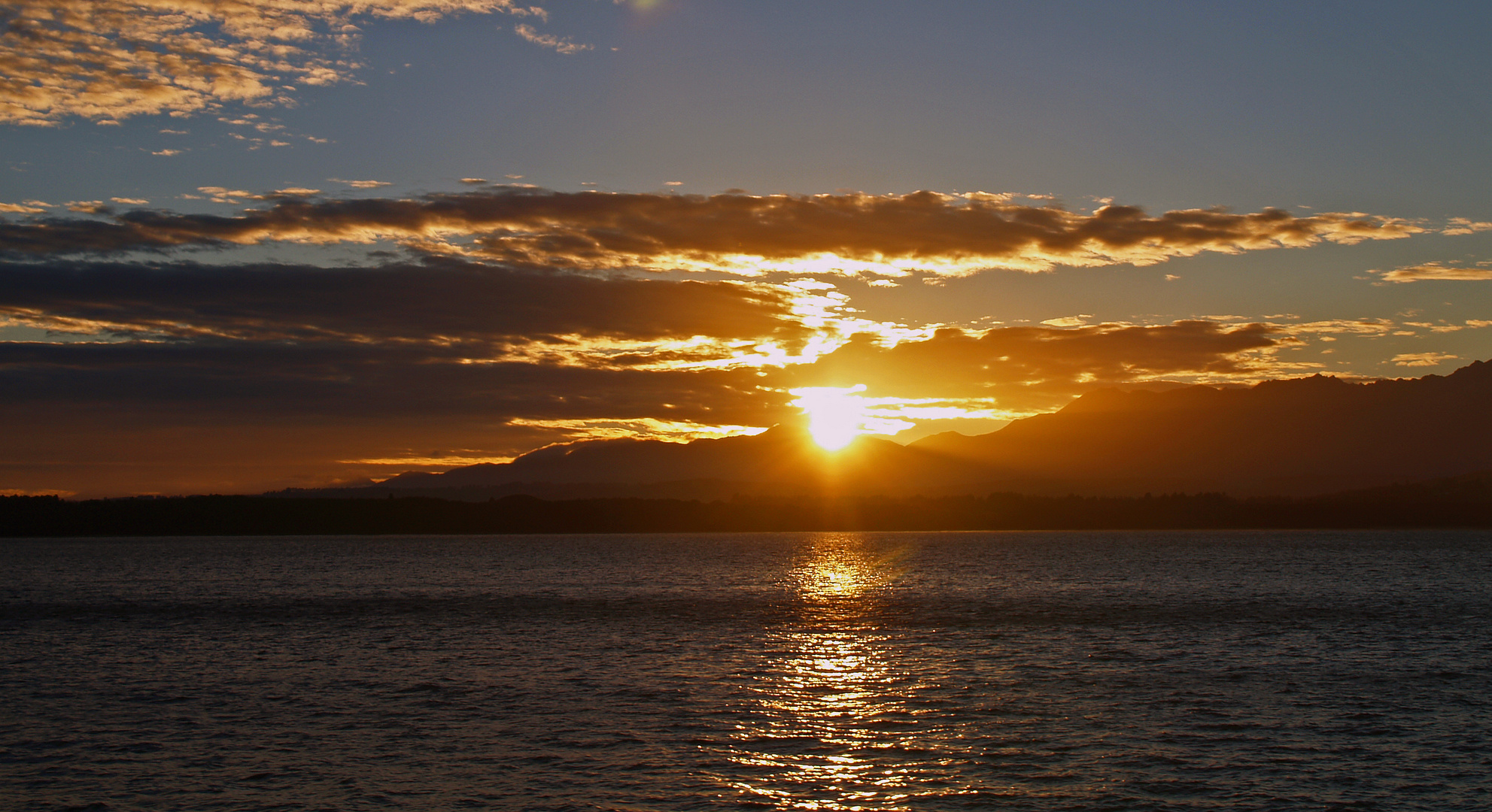 Sunset at the Fiordlands