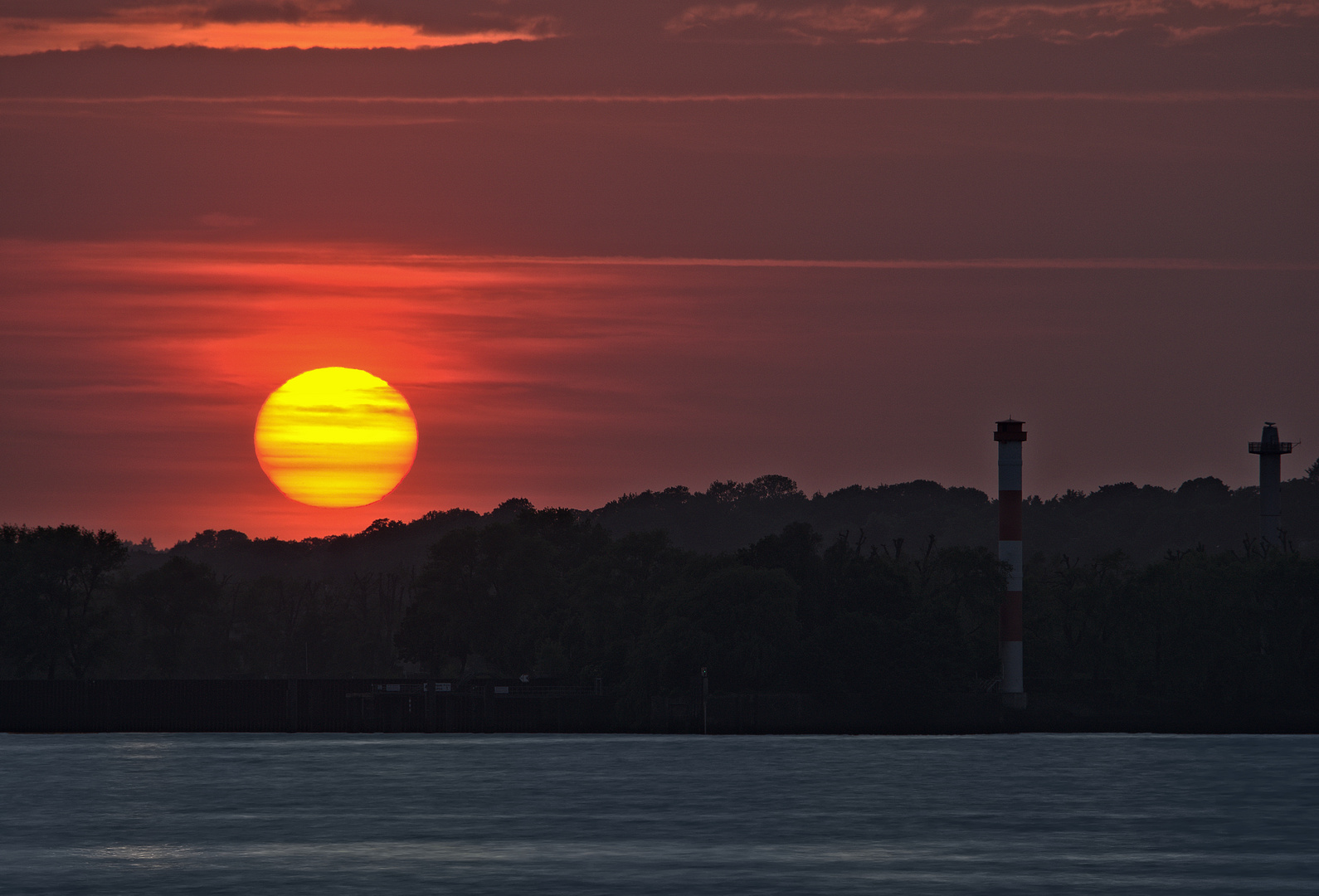 Sunset at the harbor