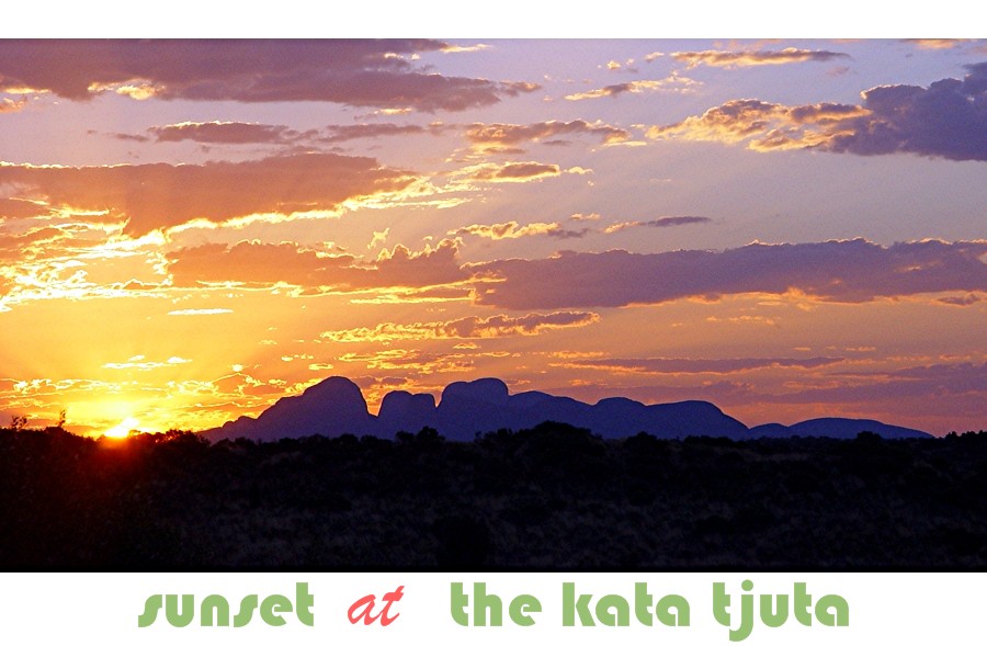 sunset at the kata tjuta