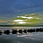 Sunset at the Khao Laem Dam