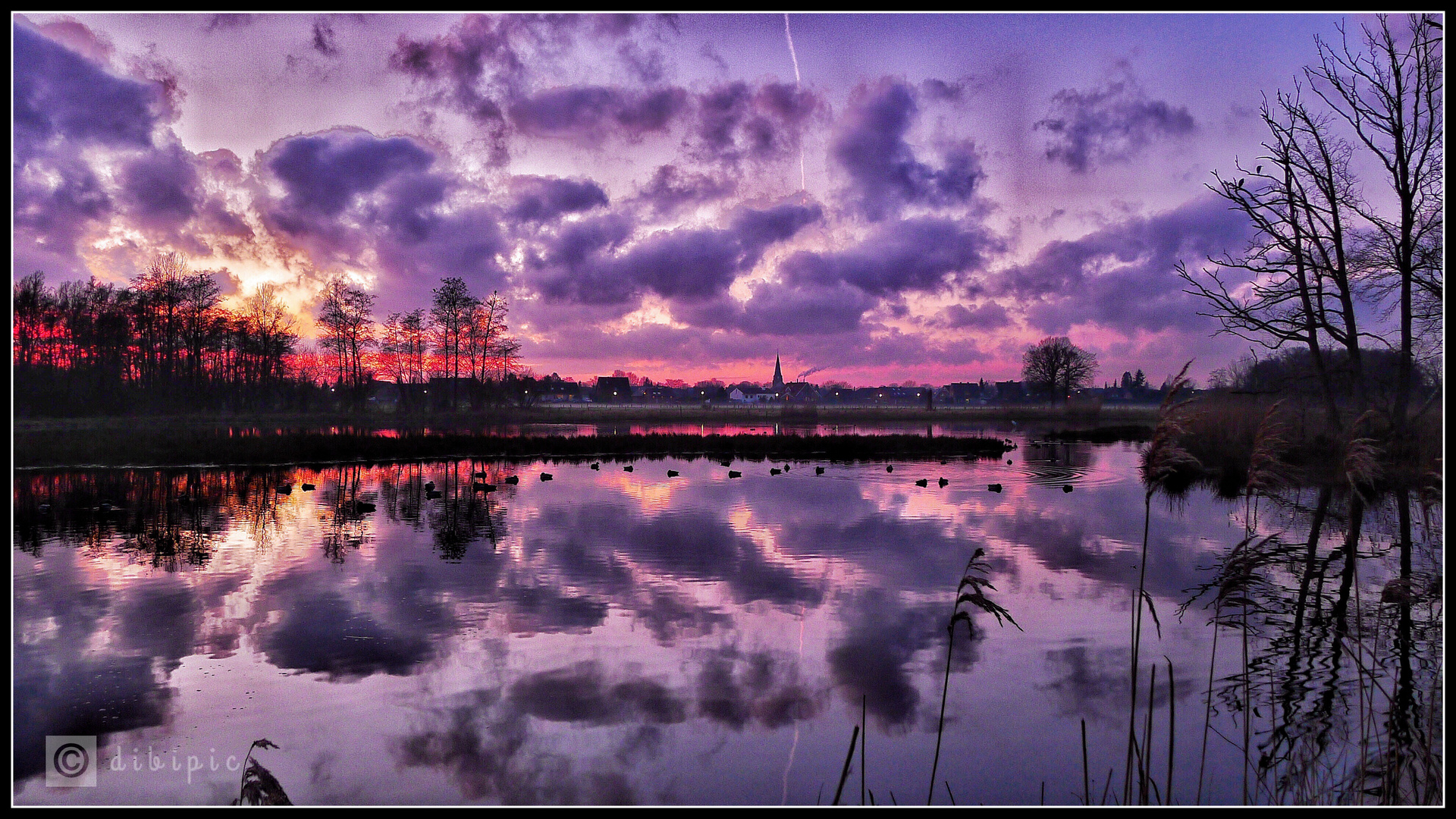 sunset at the lake