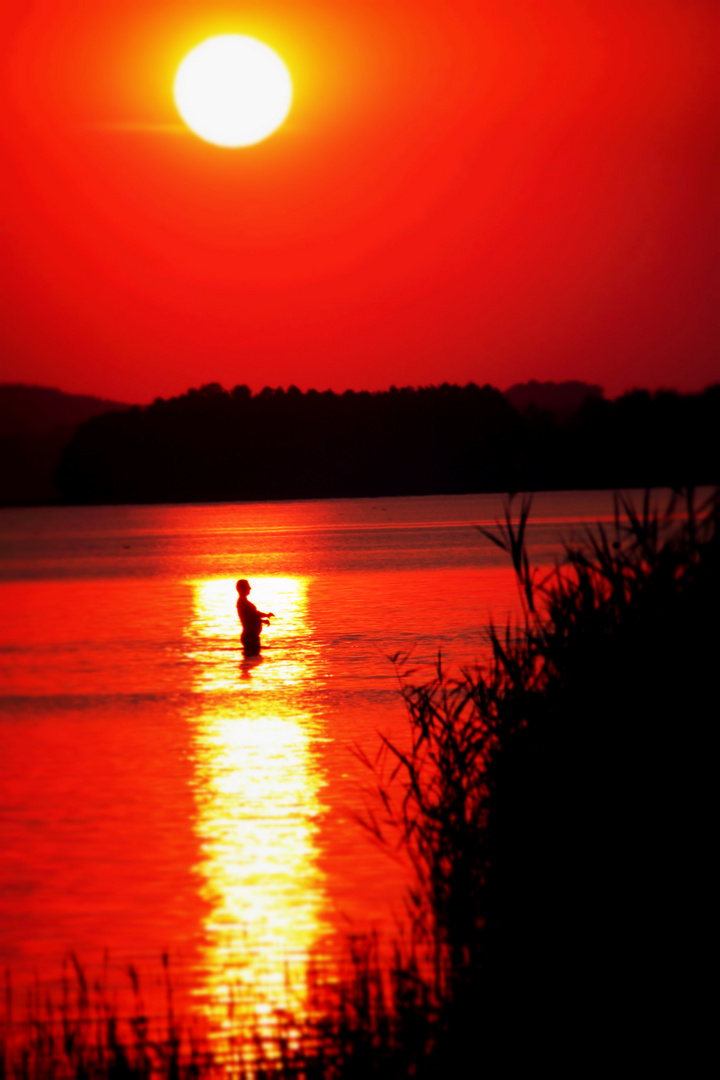 sunset at the lake