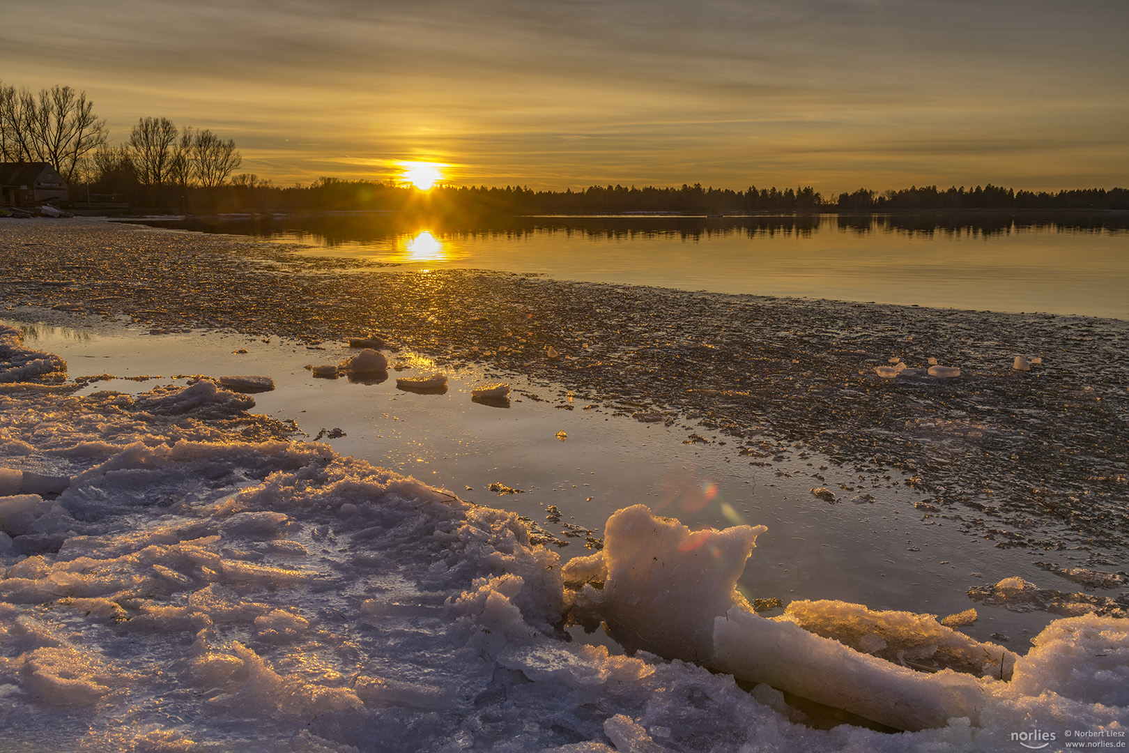 sunset at the lake