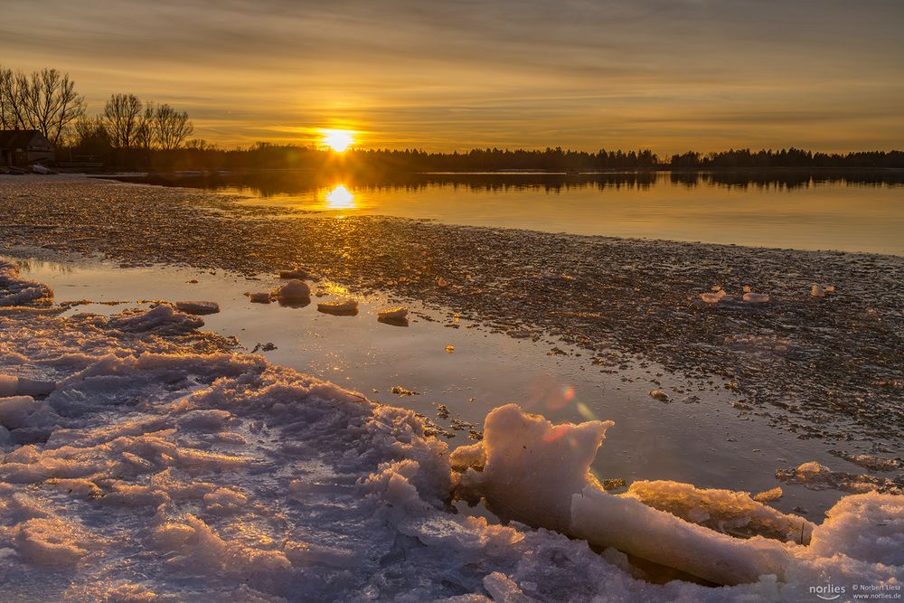 sunset at the lake