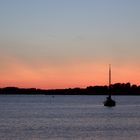 Sunset at the lake "Müritz"