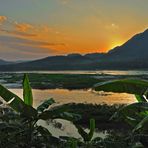 Sunset at the Mekong river