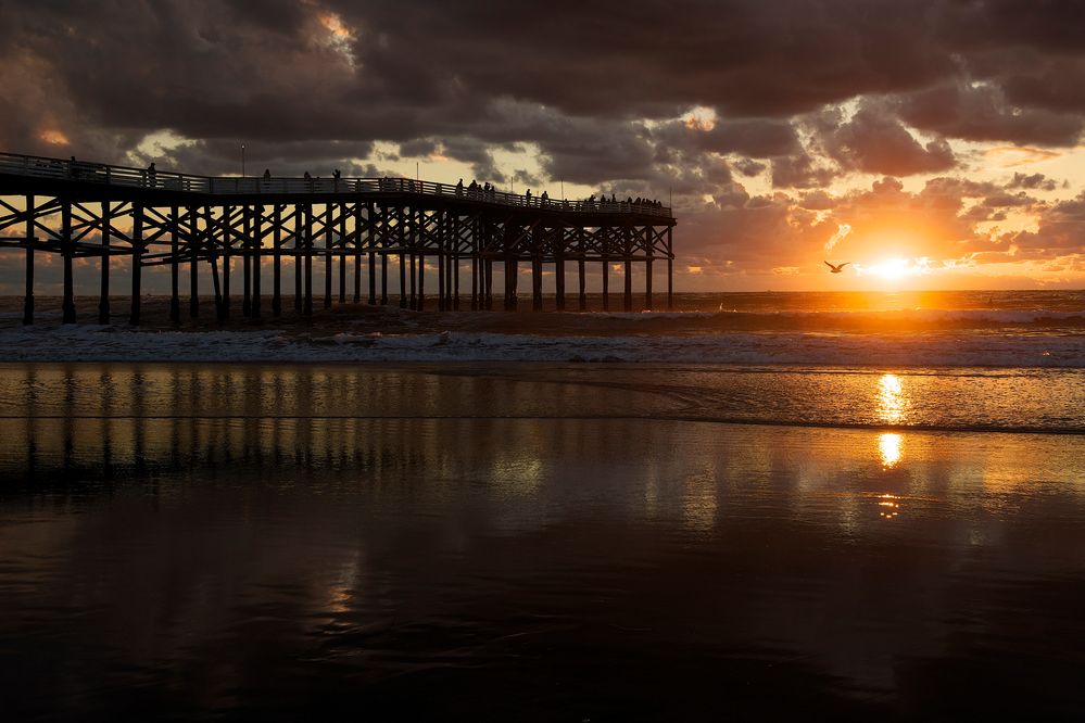 Sunset at the Pacific Beach