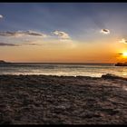 Sunset at the port of Agia Galini