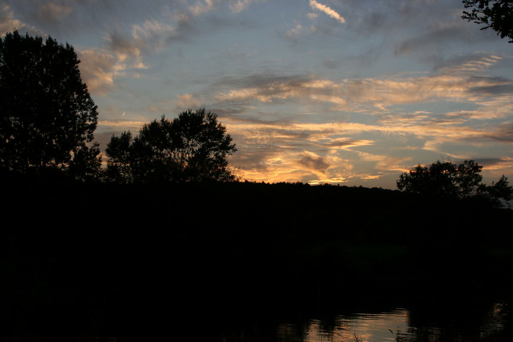 sunset at the river