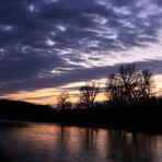 Sunset at the river "Mulde"