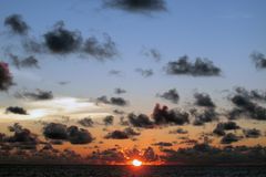 Sunset at the skyline in Andaman Sea