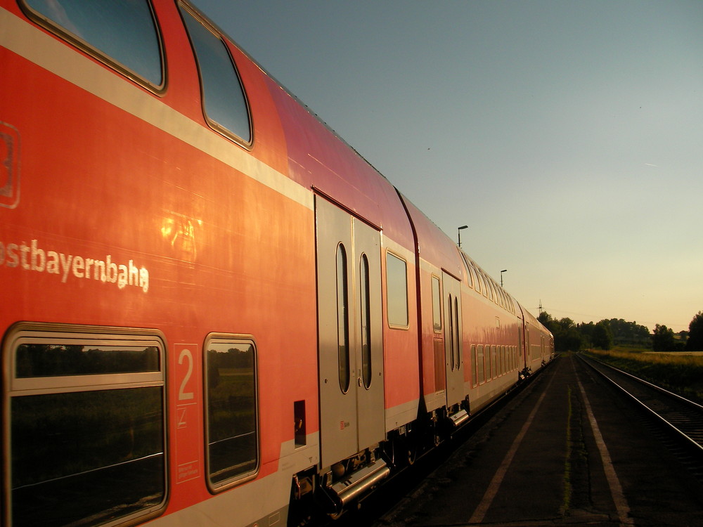 Sunset at the station