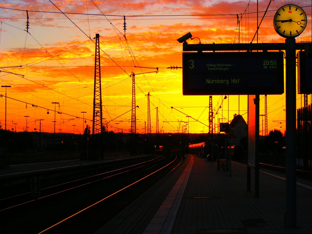 sunset at the station...